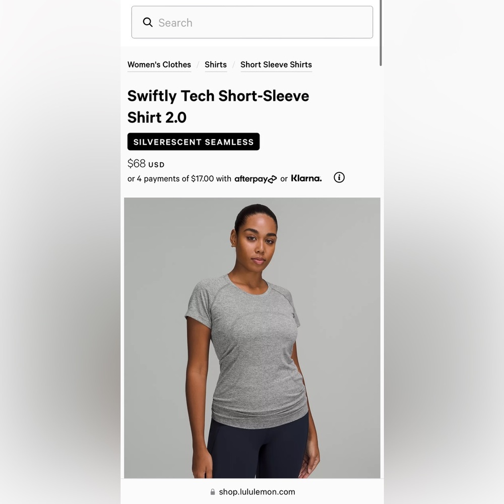 Lululemon Swiftly Tech SS 2.0 Workout Shirt